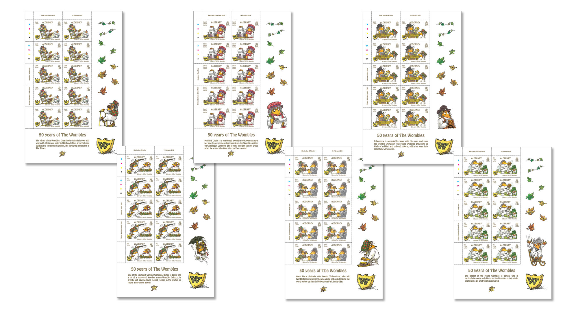 Sheets of 10